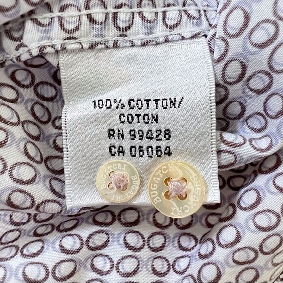 Bugatchi Uomo Long Sleeve Button Down Shirt Size L - Picture 8 of 9
